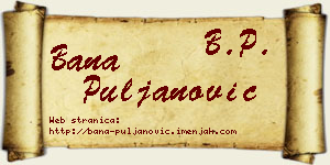 Bana Puljanović vizit kartica